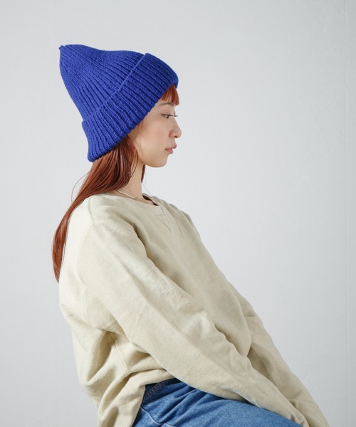 RACAL（ラカル）の「Whole Garment Huge Knit Beanie / ホールガーメントビッグシルエットニットワッチ（ニットキャップ/ビーニー・レディース・ベージュ/オレンジ/ブラウン/グレー/チャコールグレー/ブルー/アイボリー/ブラック・FREE）」の7枚目の写真