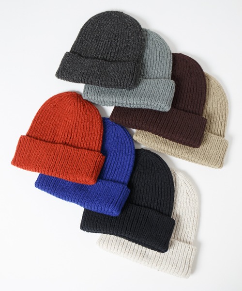RACAL（ラカル）の「Whole Garment Huge Knit Beanie / ホールガーメントビッグシルエットニットワッチ（ニットキャップ/ビーニー・レディース・ベージュ/オレンジ/ブラウン/グレー/チャコールグレー/ブルー/アイボリー/ブラック・FREE）」の9枚目の写真