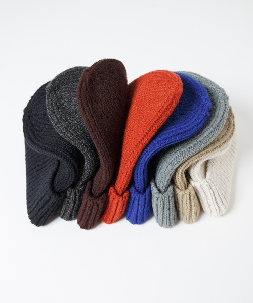 RACAL（ラカル）の「Whole Garment Huge Knit Beanie / ホールガーメントビッグシルエットニットワッチ（ニットキャップ/ビーニー・レディース・ベージュ/オレンジ/ブラウン/グレー/チャコールグレー/ブルー/アイボリー/ブラック・FREE）」の10枚目の写真