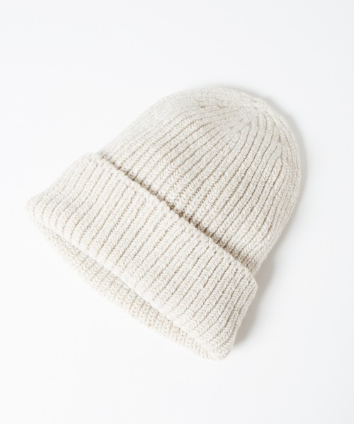 RACAL（ラカル）の「Whole Garment Huge Knit Beanie / ホールガーメントビッグシルエットニットワッチ（ニットキャップ/ビーニー・レディース・ベージュ/オレンジ/ブラウン/グレー/チャコールグレー/ブルー/アイボリー/ブラック・FREE）」の13枚目の写真