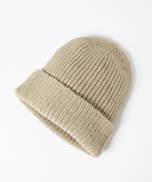 RACAL（ラカル）の「Whole Garment Huge Knit Beanie / ホールガーメントビッグシルエットニットワッチ（ニットキャップ/ビーニー・レディース・ベージュ/オレンジ/ブラウン/グレー/チャコールグレー/ブルー/アイボリー/ブラック・FREE）」の19枚目の写真