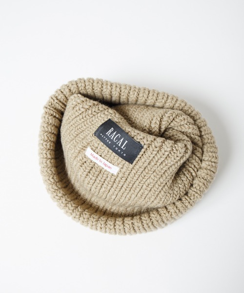 RACAL（ラカル）の「Whole Garment Huge Knit Beanie / ホールガーメントビッグシルエットニットワッチ（ニットキャップ/ビーニー・レディース・ベージュ/オレンジ/ブラウン/グレー/チャコールグレー/ブルー/アイボリー/ブラック・FREE）」の20枚目の写真