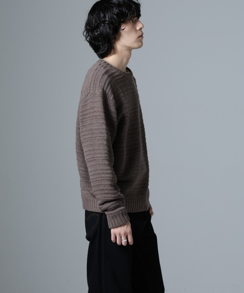 WEB限定/模様編みクルーネックニット（ニット/セーター）｜nano･universe（ナノユニバース）