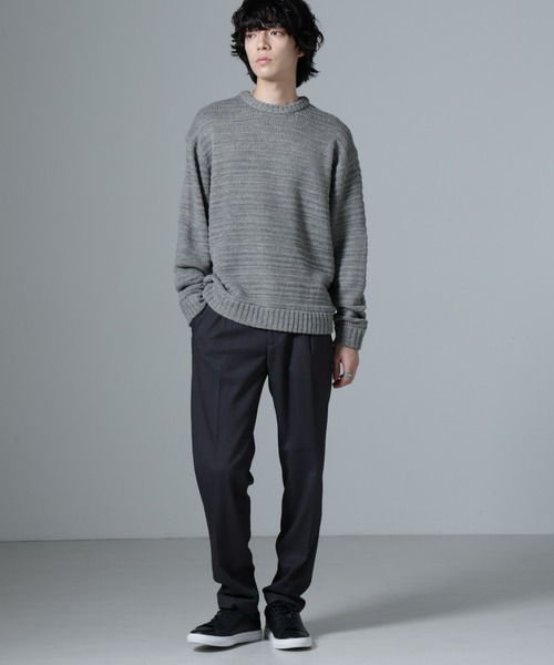 WEB限定/模様編みクルーネックニット（ニット/セーター）｜nano･universe（ナノユニバース）