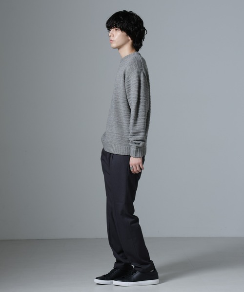 WEB限定/模様編みクルーネックニット（ニット/セーター）｜nano･universe（ナノユニバース）