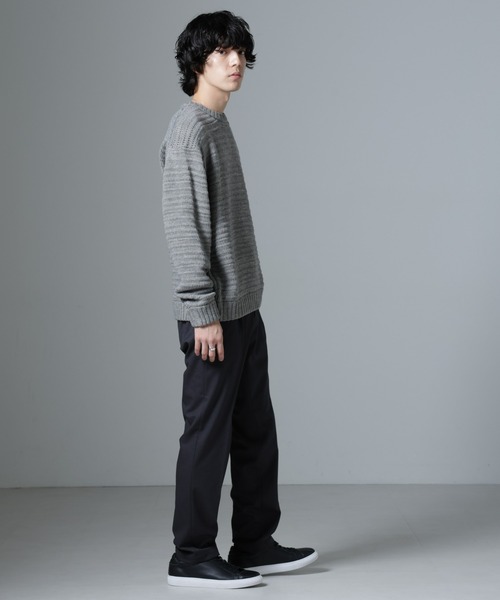 WEB限定/模様編みクルーネックニット（ニット/セーター）｜nano･universe（ナノユニバース）