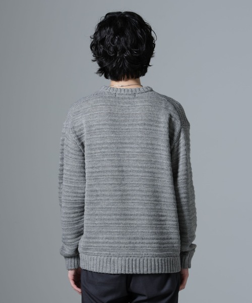 WEB限定/模様編みクルーネックニット（ニット/セーター）｜nano･universe（ナノユニバース）