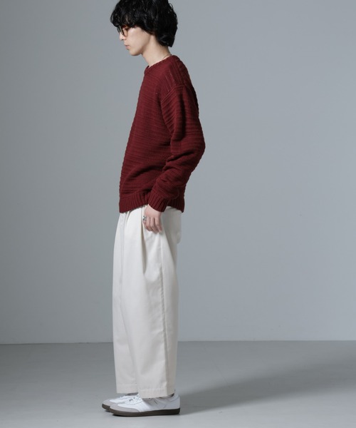 WEB限定/模様編みクルーネックニット（ニット/セーター）｜nano･universe（ナノユニバース）