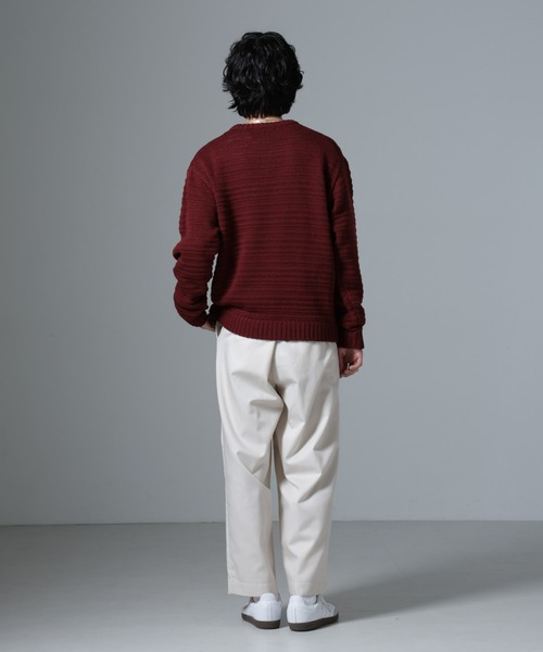 WEB限定/模様編みクルーネックニット（ニット/セーター）｜nano･universe（ナノユニバース）