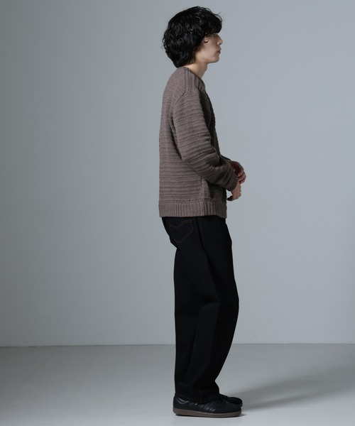 WEB限定/模様編みクルーネックニット（ニット/セーター）｜nano･universe（ナノユニバース）