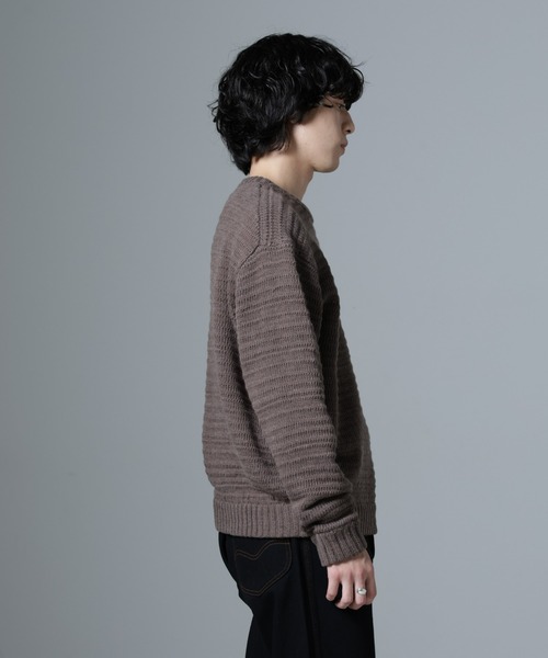 WEB限定/模様編みクルーネックニット（ニット/セーター）｜nano･universe（ナノユニバース）