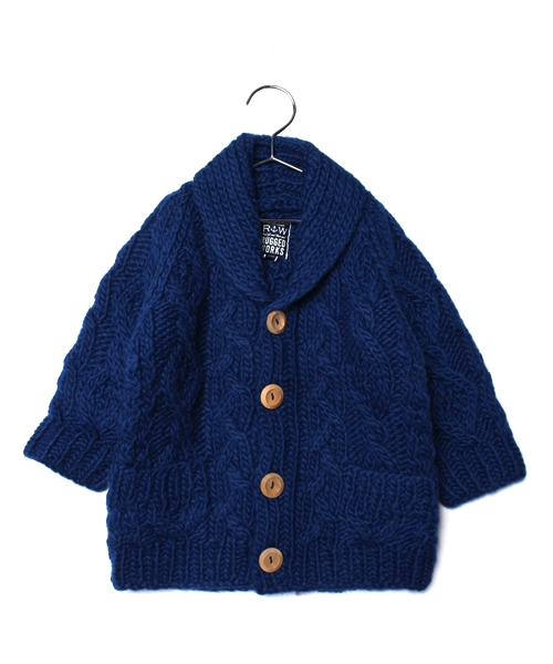 RUGGEDWORKS（ラゲッドワークス）の「ショールカラーカーディガン(80～140㎝)（カーディガン/ボレロ・キッズ・パープル/レッド/ダークブルー・120cm/90cm/130cm/80ｃｍ/100cm/140cm/110cm）」の2枚目の写真