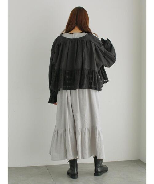 【セール】メッシュ刺繍ベスト付ワンピース（ワンピース）｜TSUHARU by Samansa Mos2（ツハルバイサマンサモスモス）