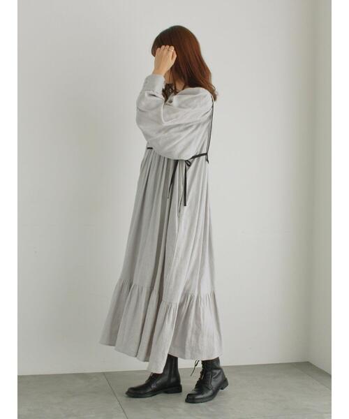 【セール】メッシュ刺繍ベスト付ワンピース（ワンピース）｜TSUHARU by Samansa Mos2（ツハルバイサマンサモスモス）