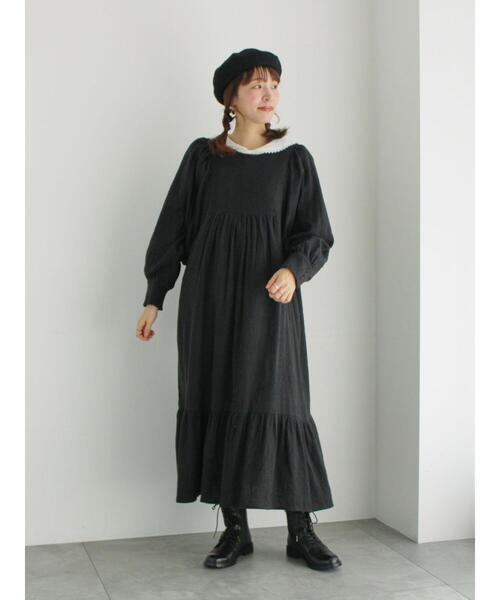 【セール】メッシュ刺繍ベスト付ワンピース（ワンピース）｜TSUHARU by Samansa Mos2（ツハルバイサマンサモスモス）