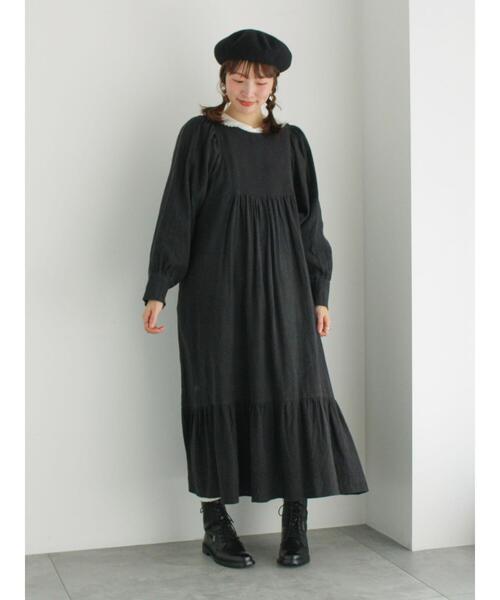 【セール】メッシュ刺繍ベスト付ワンピース（ワンピース）｜TSUHARU by Samansa Mos2（ツハルバイサマンサモスモス）