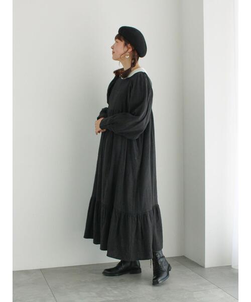 【セール】メッシュ刺繍ベスト付ワンピース（ワンピース）｜TSUHARU by Samansa Mos2（ツハルバイサマンサモスモス）