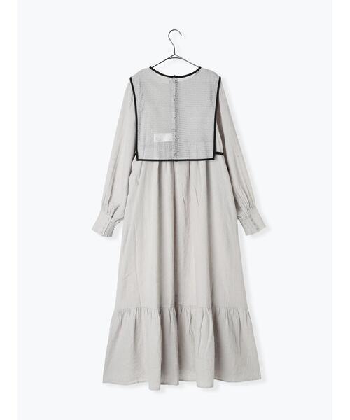 【セール】メッシュ刺繍ベスト付ワンピース（ワンピース）｜TSUHARU by Samansa Mos2（ツハルバイサマンサモスモス）
