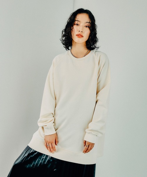 LEPSIM(レプシィム)の「BIG裏毛チュニック 134294(チュニック・レディース・チャコールグレー/ブラック/アイボリー・FREE)」の2枚目の写真