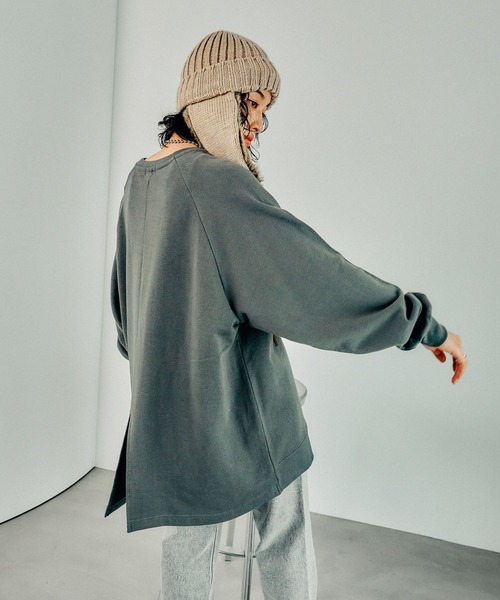 LEPSIM(レプシィム)の「BIG裏毛チュニック 134294(チュニック・レディース・チャコールグレー/ブラック/アイボリー・FREE)」の16枚目の写真