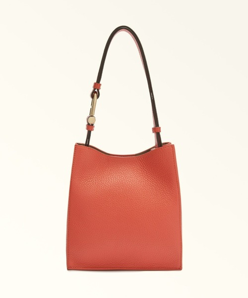 FURLA（フルラ）の「フルラヌヴォラ ミニバケットバッグ（トートバッグ・レディース・ライトオリーブ/ライトブルー/ダークグレー/ライトインディゴブルー/ライトホワイト/コーラル/ブラウン/カーキオリーブ/ライトグレー/ブラック/ライトピンク/チャコールグレー/フューシャピンク/グレイッシュブルー・ONE SIZE）」の14枚目の写真