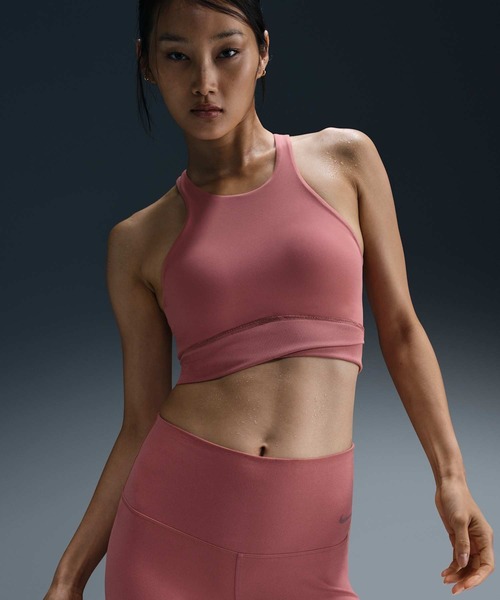 新品★NIKE ナイキ ブラトップ & レギンス 2点セット ロゴ ピンク L ナイキ NIKE ブラトップ & トレーニングレギンス セット Mサイズ