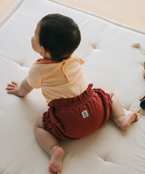 こども ビームス（コドモビームス）の「ベビー ハイウエスト ブルマ 2025（70～80cm）（その他パンツ・キッズ・ネイビー/レッド系その他2・80/70）」の2枚目の写真