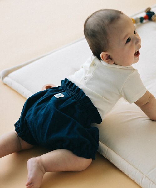 こども ビームス（コドモビームス）の「ベビー ハイウエスト ブルマ 2025（70～80cm）（その他パンツ・キッズ・ネイビー/レッド系その他2・80/70）」の3枚目の写真