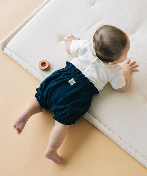 こども ビームス（コドモビームス）の「ベビー ハイウエスト ブルマ 2025（70～80cm）（その他パンツ・キッズ・ネイビー/レッド系その他2・80/70）」の4枚目の写真