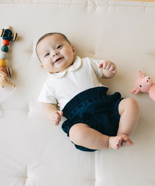 こども ビームス（コドモビームス）の「ベビー ハイウエスト ブルマ 2025（70～80cm）（その他パンツ・キッズ・ネイビー/レッド系その他2・80/70）」の6枚目の写真