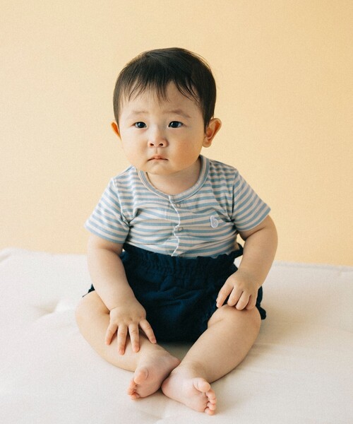 こども ビームス（コドモビームス）の「ベビー ハイウエスト ブルマ 2025（70～80cm）（その他パンツ・キッズ・ネイビー/レッド系その他2・80/70）」の7枚目の写真