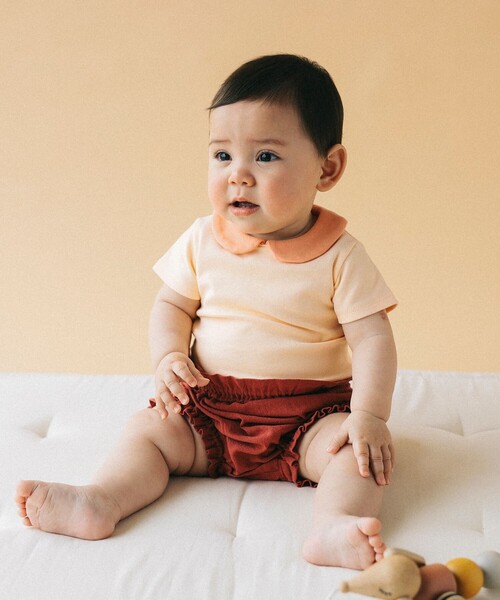 こども ビームス（コドモビームス）の「ベビー ハイウエスト ブルマ 2025（70～80cm）（その他パンツ・キッズ・ネイビー/レッド系その他2・80/70）」の9枚目の写真