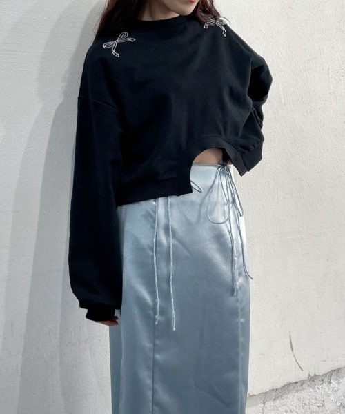 ARCH CUT RIBBON SWEAT/アーチカットリボンスウェット
