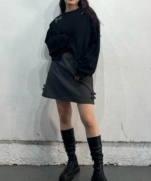 ARCH CUT RIBBON SWEAT/アーチカットリボンスウェット