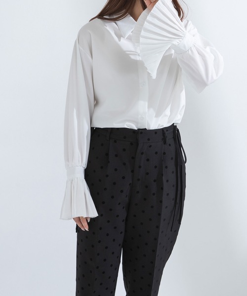 rectangle(レクタングル)の「プリーツフレアスリーブブラウス(シャツ/ブラウス・レディース・ホワイト・LARGE/MEDIUM/X-LARGE)」の5枚目の写真