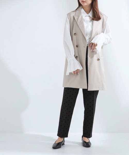 rectangle(レクタングル)の「プリーツフレアスリーブブラウス(シャツ/ブラウス・レディース・ホワイト・LARGE/MEDIUM/X-LARGE)」の8枚目の写真