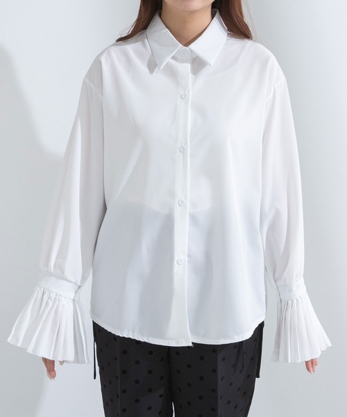 rectangle(レクタングル)の「プリーツフレアスリーブブラウス(シャツ/ブラウス・レディース・ホワイト・LARGE/MEDIUM/X-LARGE)」の12枚目の写真