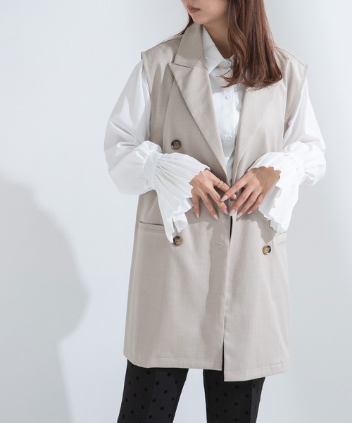 rectangle(レクタングル)の「プリーツフレアスリーブブラウス(シャツ/ブラウス・レディース・ホワイト・LARGE/MEDIUM/X-LARGE)」の9枚目の写真