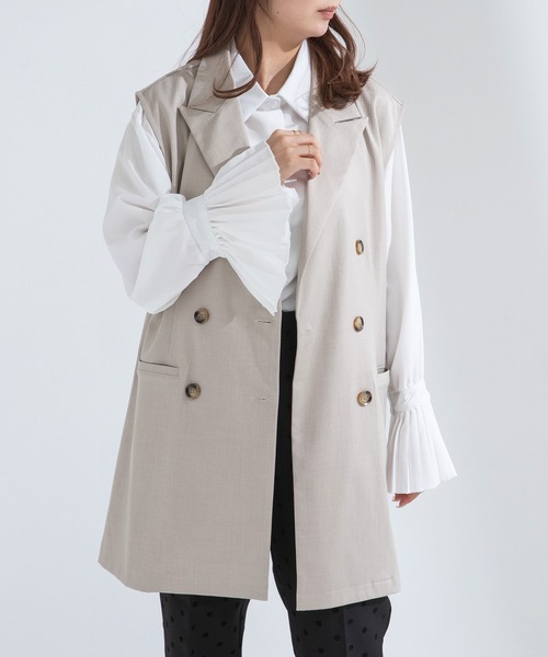 rectangle(レクタングル)の「プリーツフレアスリーブブラウス(シャツ/ブラウス・レディース・ホワイト・LARGE/MEDIUM/X-LARGE)」の11枚目の写真