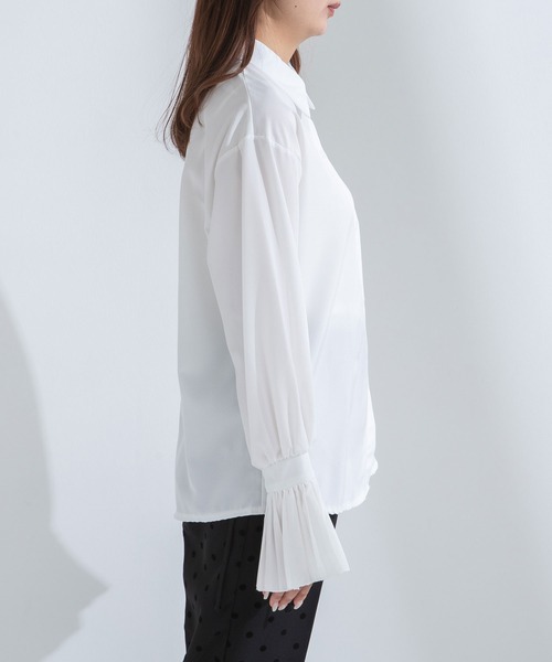 rectangle(レクタングル)の「プリーツフレアスリーブブラウス(シャツ/ブラウス・レディース・ホワイト・LARGE/MEDIUM/X-LARGE)」の14枚目の写真