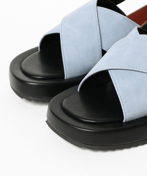 Ray BEAMS（レイビームス）の「クロス ベルト サンダル（サンダル・レディース・ライトブルー/ブラック/オフホワイト・36/38/37）」の21枚目の写真