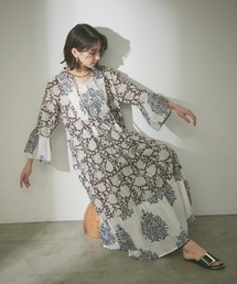 【India series】【WEB限定】インドコットン総花柄ワンピース