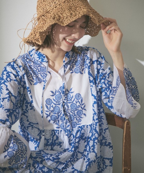 セール】【India series】【WEB限定】インドコットン総花柄