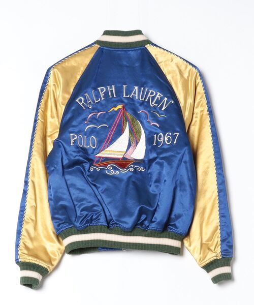 POLO RALPH LAUREN（ポロ ラルフ ローレン）の「エンブロイダリー ボンバー ジャケット（スタジャン・レディース・ブルー・L/M/S/XS/XXS）」の7枚目の写真