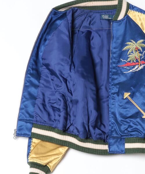 POLO RALPH LAUREN（ポロ ラルフ ローレン）の「エンブロイダリー ボンバー ジャケット（スタジャン・レディース・ブルー・L/M/S/XS/XXS）」の8枚目の写真