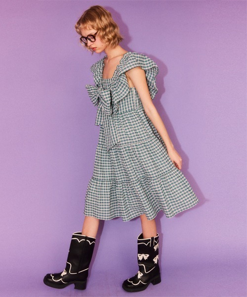 Candy Stripper（キャンディストリッパー）の「RIBBON WESTERN ブーツ（ブーツ・レディース・ブラウン/ブラック・L/M）」の7枚目の写真