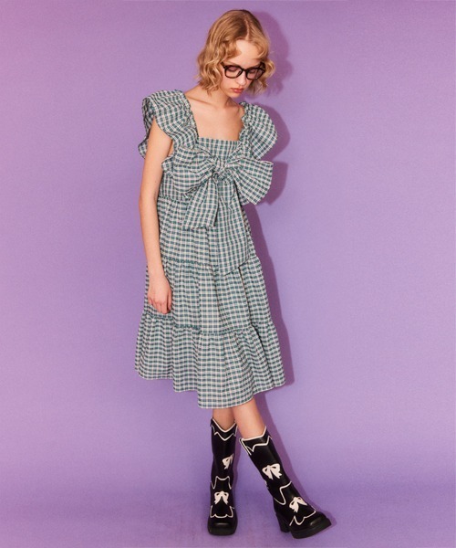 Candy Stripper（キャンディストリッパー）の「RIBBON WESTERN ブーツ（ブーツ・レディース・ブラウン/ブラック・L/M）」の9枚目の写真