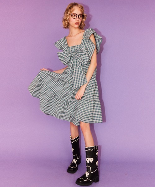 Candy Stripper（キャンディストリッパー）の「RIBBON WESTERN ブーツ（ブーツ・レディース・ブラウン/ブラック・L/M）」の10枚目の写真