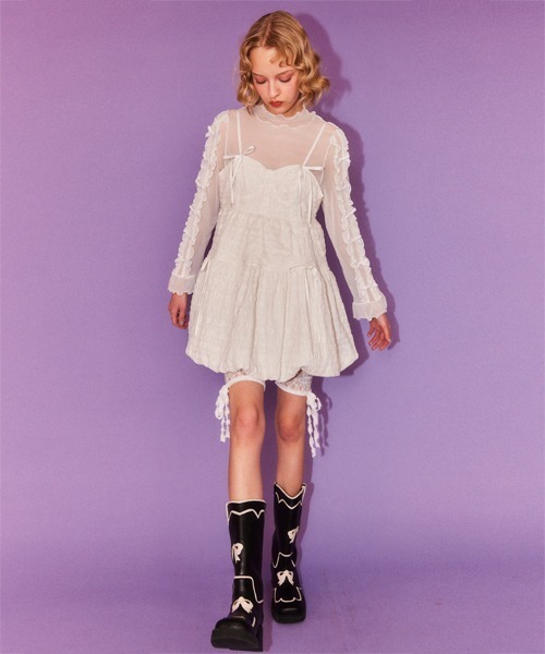 Candy Stripper（キャンディストリッパー）の「RIBBON WESTERN ブーツ（ブーツ・レディース・ブラウン/ブラック・L/M）」の12枚目の写真