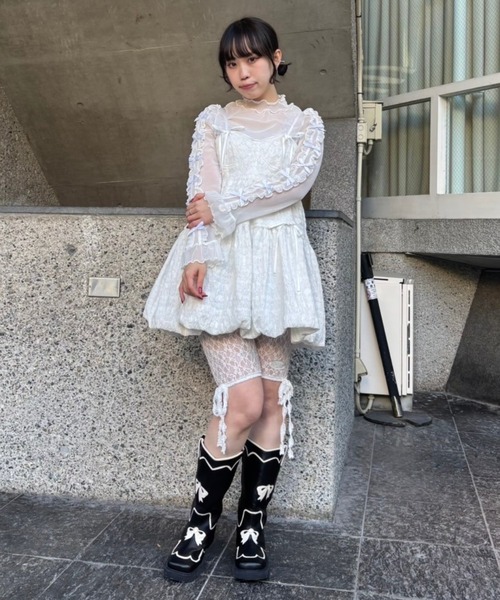 Candy Stripper（キャンディストリッパー）の「RIBBON WESTERN ブーツ（ブーツ・レディース・ブラウン/ブラック・L/M）」の18枚目の写真